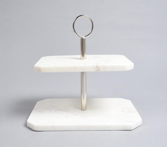 Classic Marble & Iron Tiered Cake Stand-1