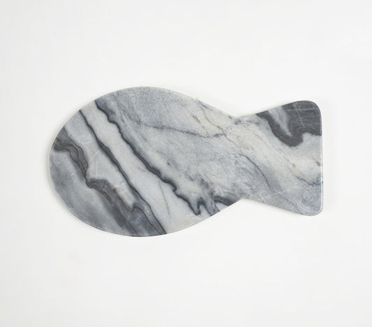 Fish-Shaped Grey Marble Spoon Rest-1