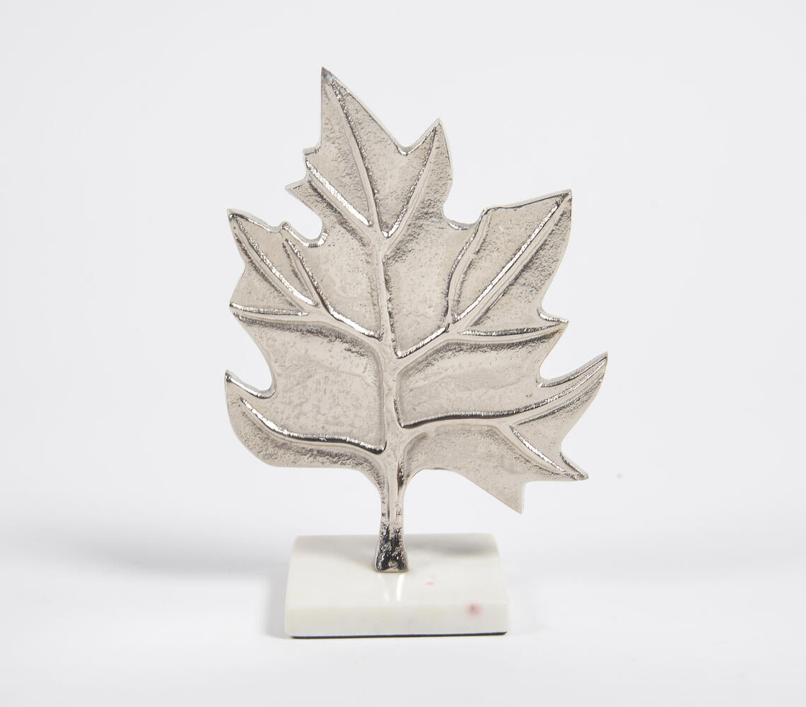 Antique Aluminium Maple Leaf Tabletop Decorative-0