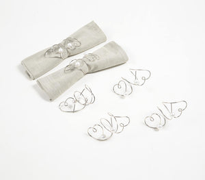 Heart Coiled Pearl Napkin rings (set of 6)-0
