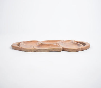 Hand Carved Wooden Fruits Shape Platter-3